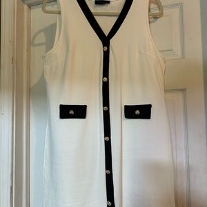 All Saints White and Black Dress